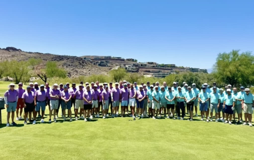 Tournament group on the course