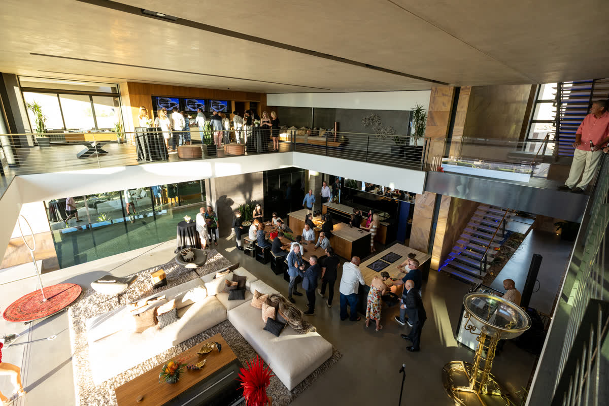 The gala in full swing, seen from above