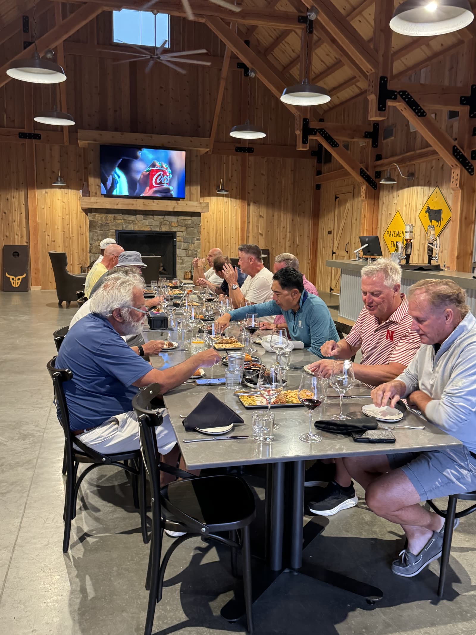 Dinner at the GrayBull lodge